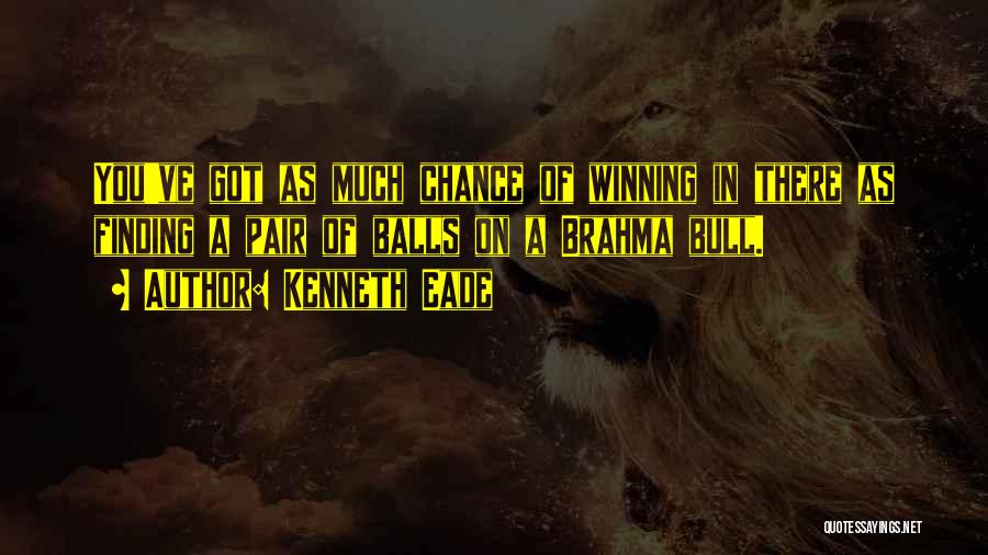 Brahma Bull Quotes By Kenneth Eade
