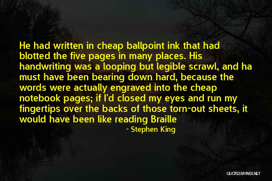 Braille Quotes By Stephen King