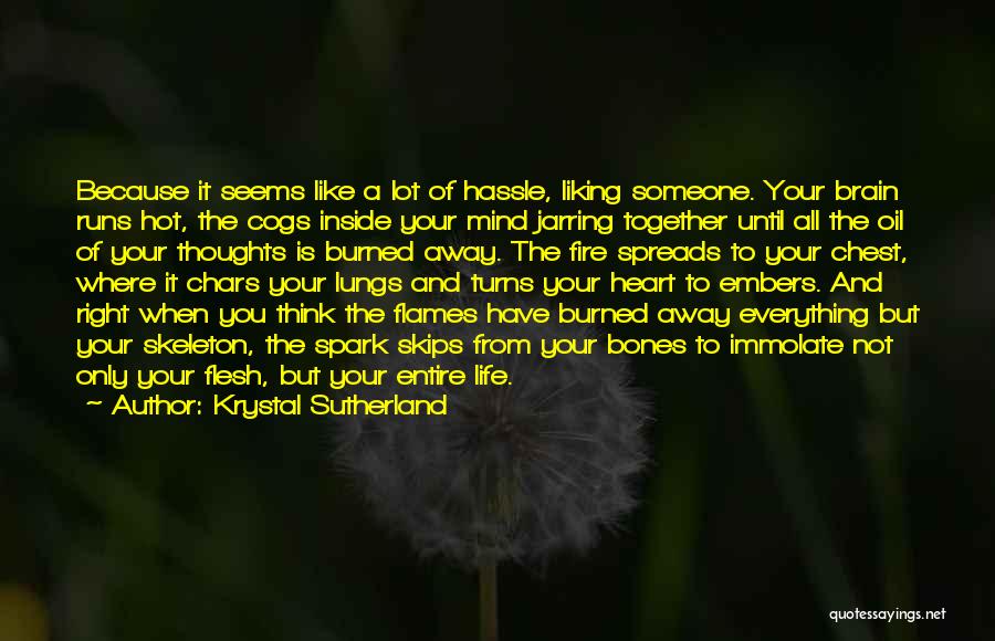 Brain And Heart Love Quotes By Krystal Sutherland