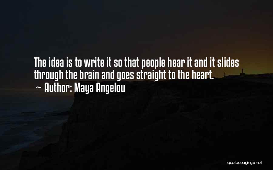 Brain And Heart Quotes By Maya Angelou