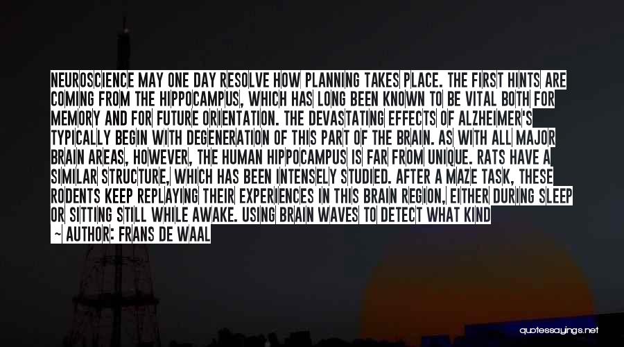 Brain And Memory Quotes By Frans De Waal