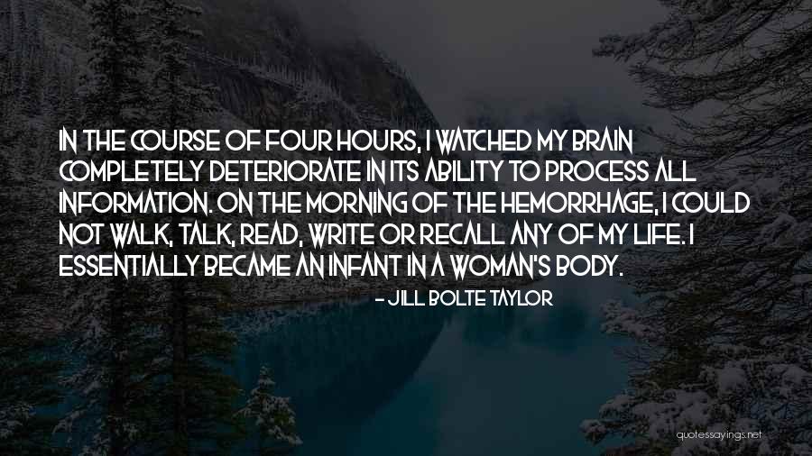 Brain Hemorrhage Quotes By Jill Bolte Taylor