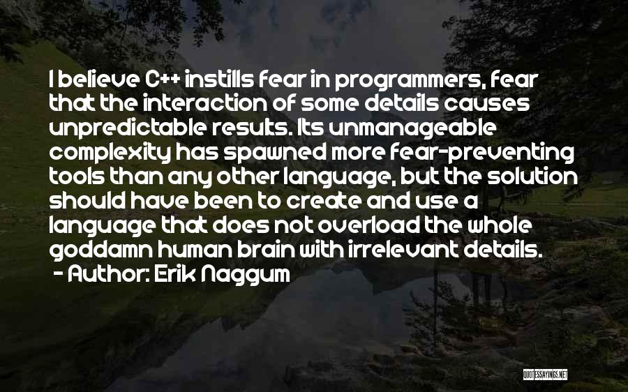 Brain Overload Quotes By Erik Naggum