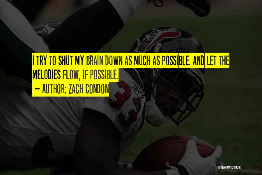 Brain Shut Down Quotes By Zach Condon