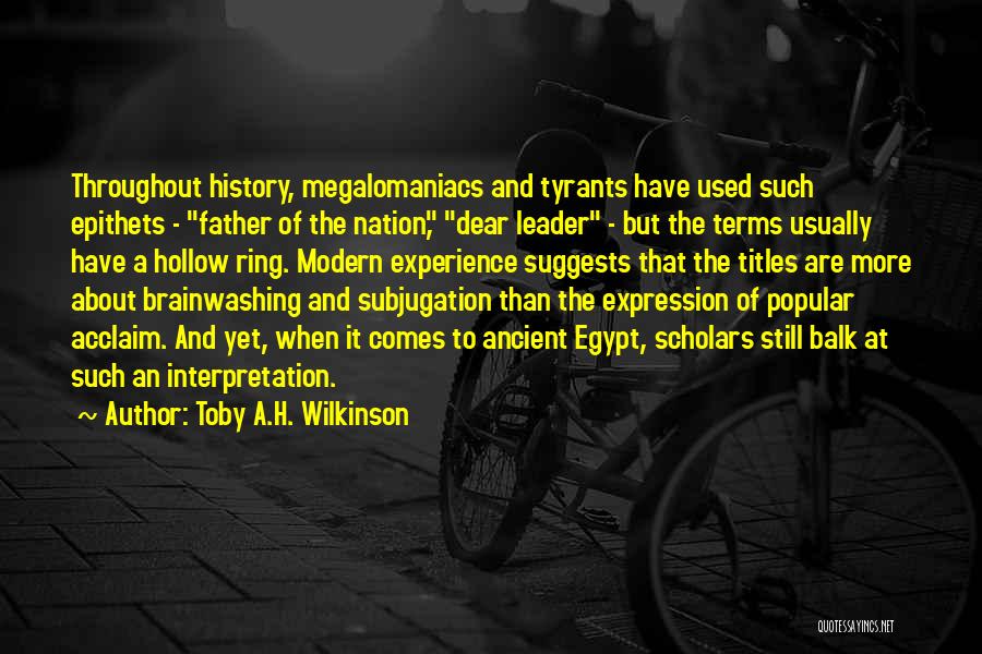 Brainwashing Quotes By Toby A.H. Wilkinson
