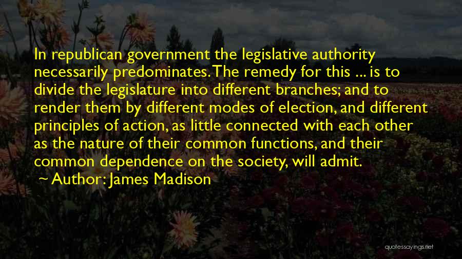 Branches Of Government Quotes By James Madison