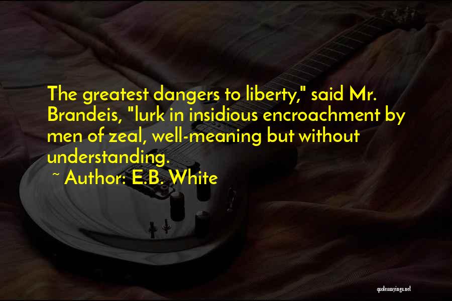 Brandeis Quotes By E.B. White