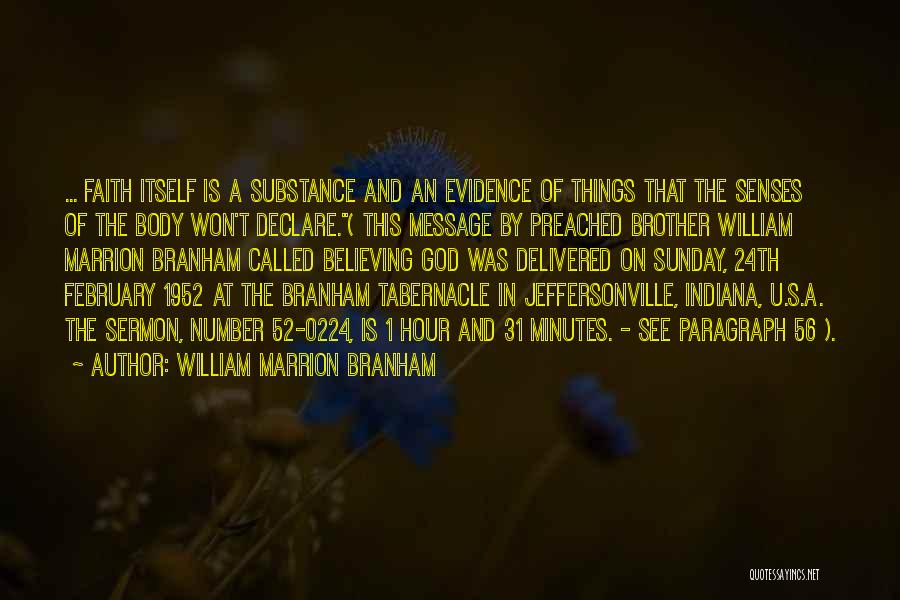 Branham Message Quotes By William Marrion Branham