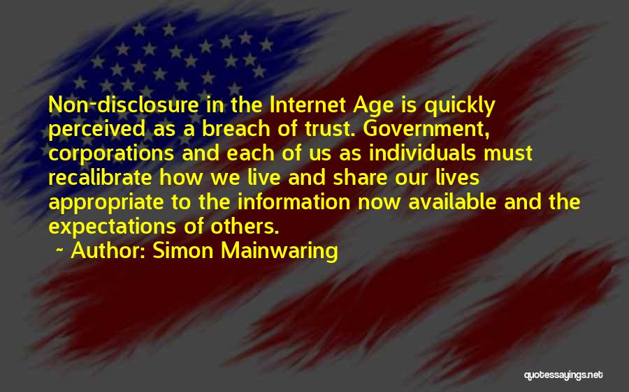 Breach Of Trust Quotes By Simon Mainwaring