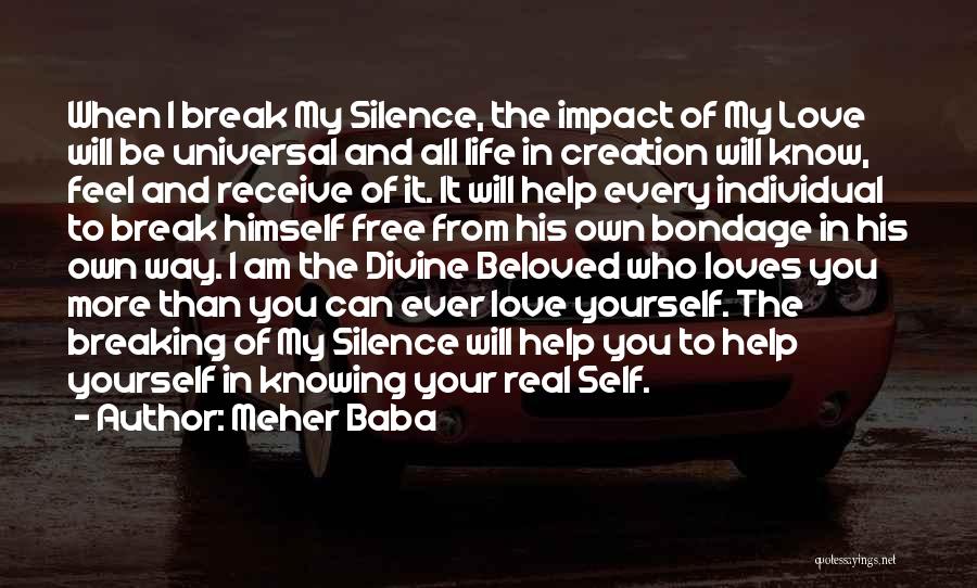 Break From Love Quotes By Meher Baba