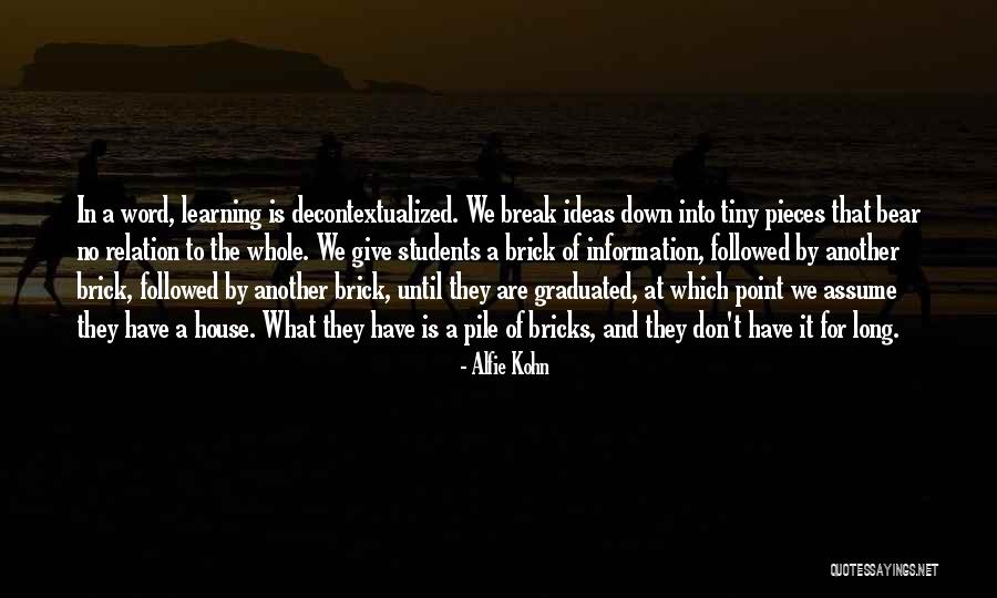 Break Point Quotes By Alfie Kohn