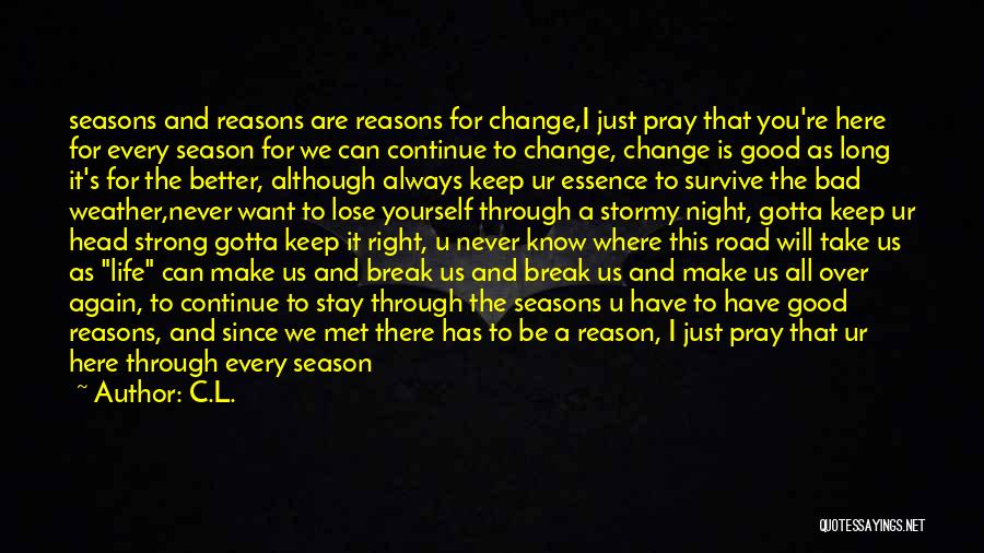 Break Up Stay Strong Quotes By C.L.