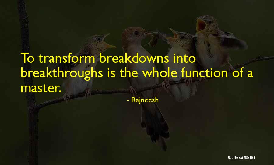 Breakdowns Quotes By Rajneesh