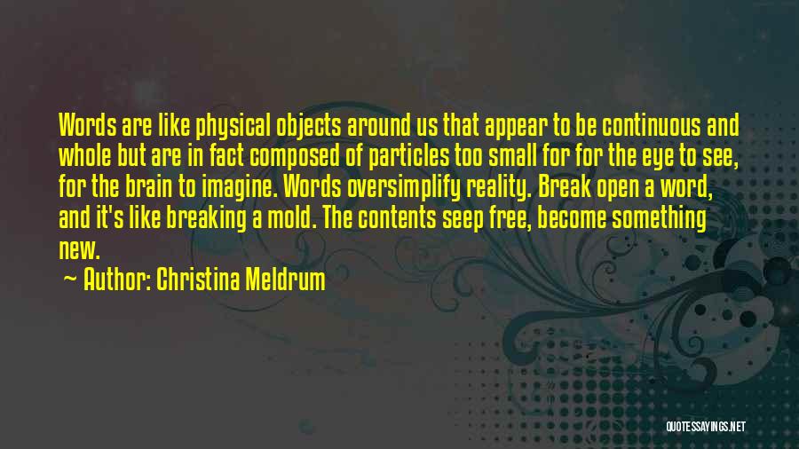 Breaking Out Of The Mold Quotes By Christina Meldrum