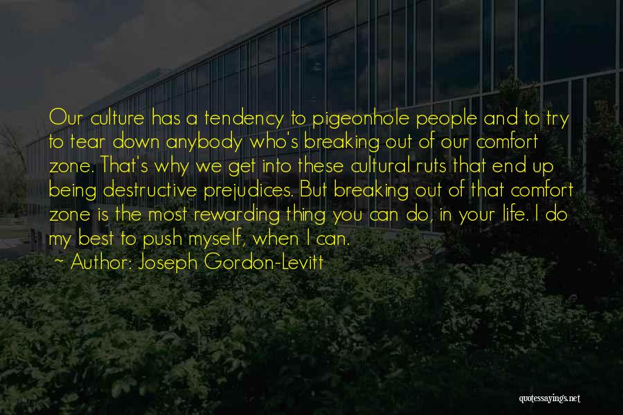 Breaking Out Of Your Comfort Zone Quotes By Joseph Gordon-Levitt