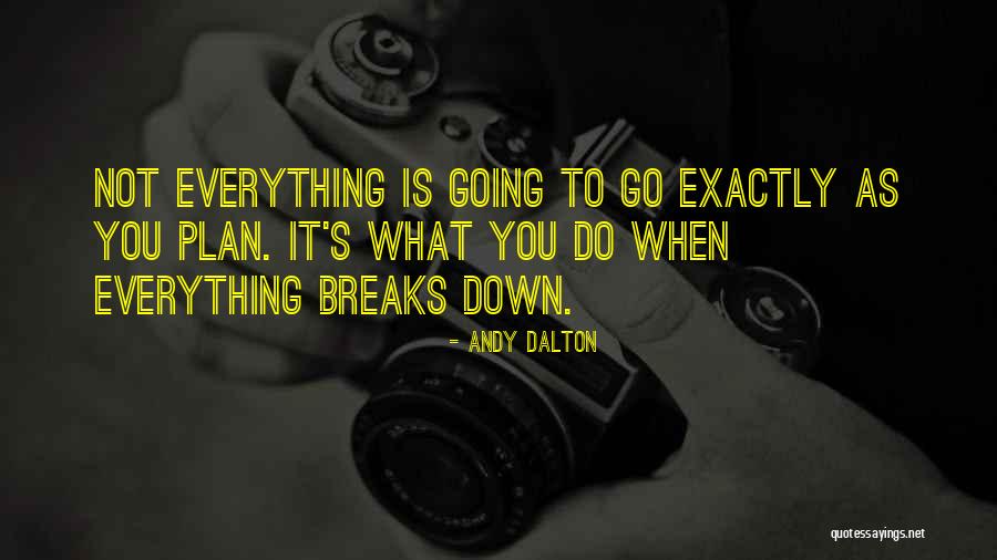 Breaking Plans Quotes By Andy Dalton