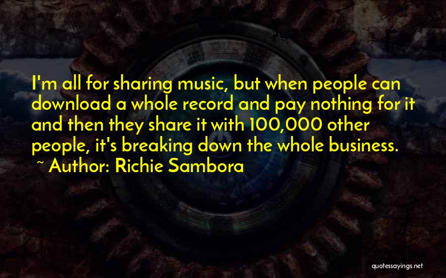 Breaking The Record Quotes By Richie Sambora