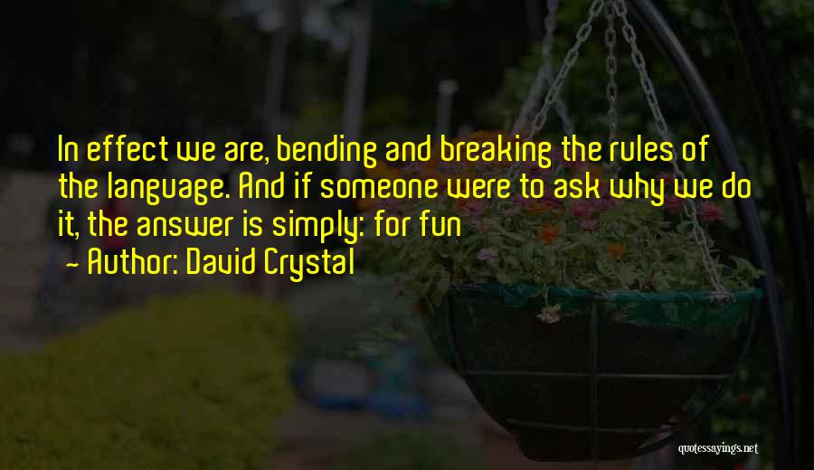 Breaking The Rules Quotes By David Crystal