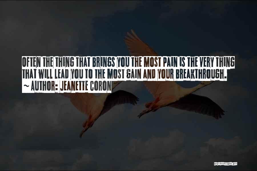 Breakthrough Quotes By Jeanette Coron