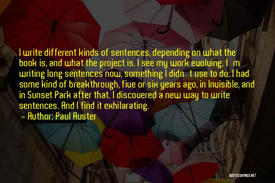 Breakthrough Quotes By Paul Auster