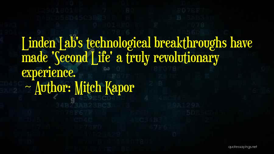 Breakthroughs Quotes By Mitch Kapor