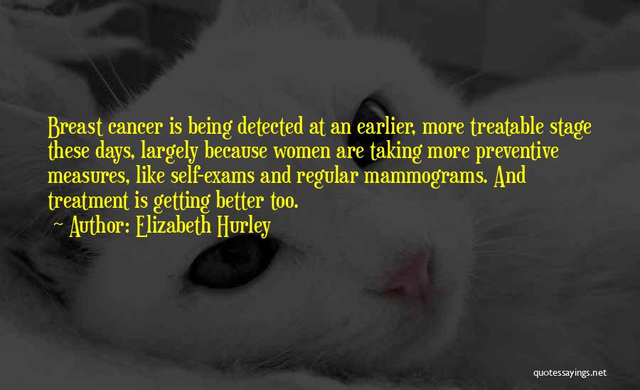 Breast Cancer Quotes By Elizabeth Hurley