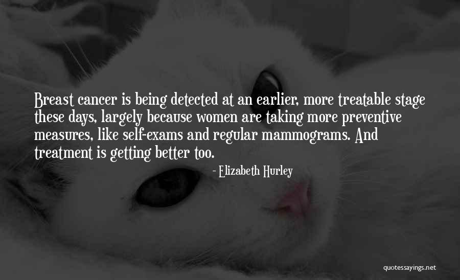 Breast Cancer Treatment Quotes By Elizabeth Hurley