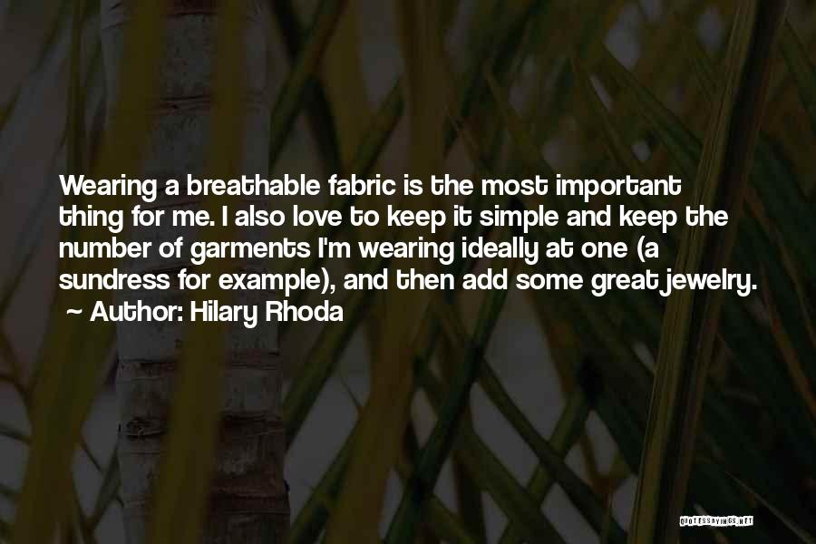 Breathable Quotes By Hilary Rhoda