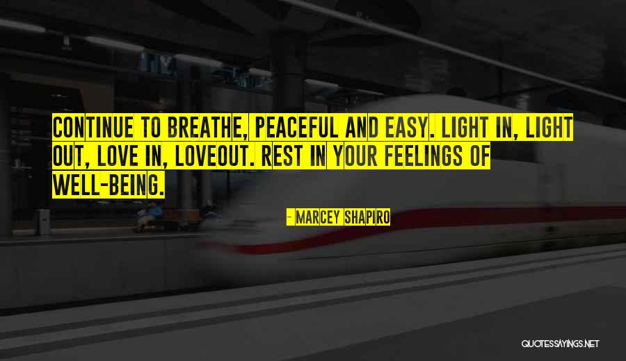 Breathe Easy Quotes By Marcey Shapiro