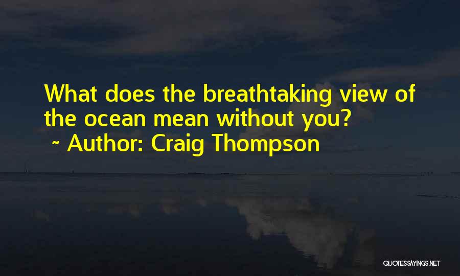 Breathtaking View Quotes By Craig Thompson