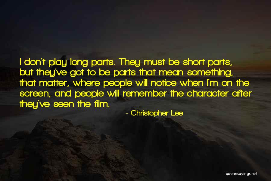 Breteuil Balance Quotes By Christopher Lee