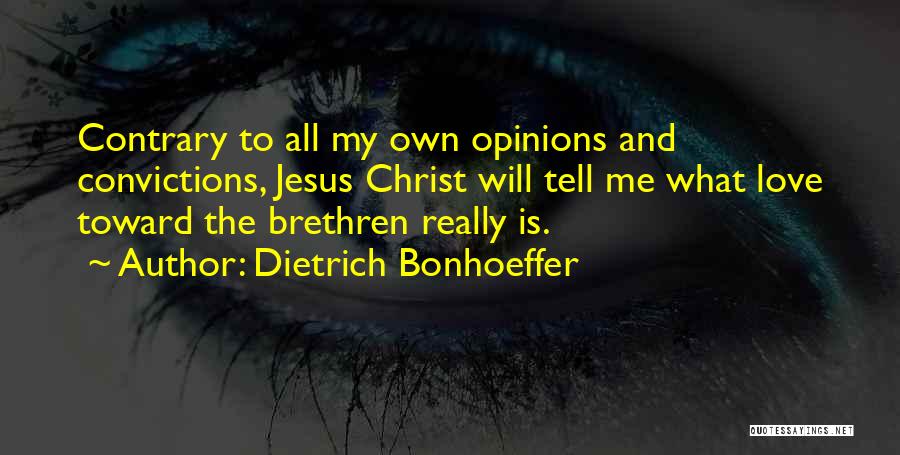 Brethren Love Quotes By Dietrich Bonhoeffer