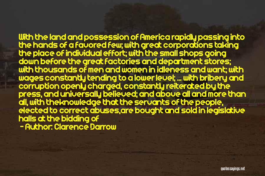 Bribery And Corruption Quotes By Clarence Darrow