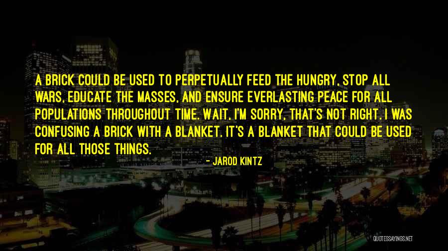 Brick And Blanket Quotes By Jarod Kintz Brick And Blanket Quotes By Jarod Kintz