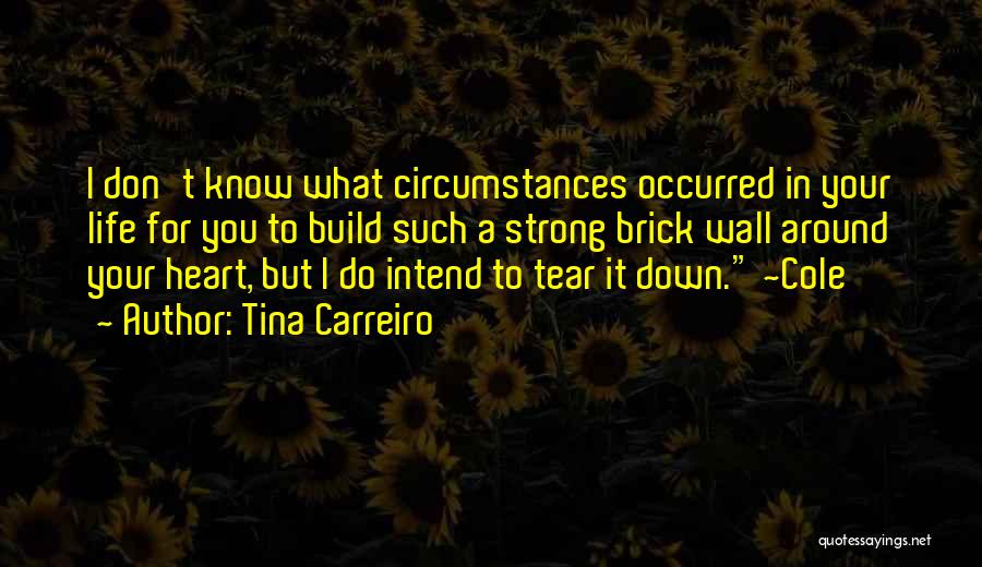 Brick Wall Around My Heart Quotes By Tina Carreiro