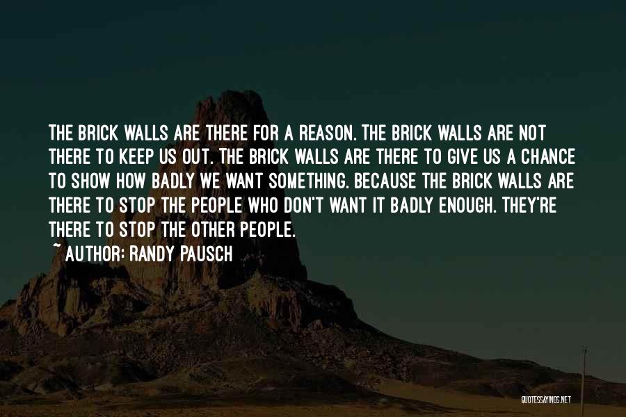 Brick Walls Quotes By Randy Pausch