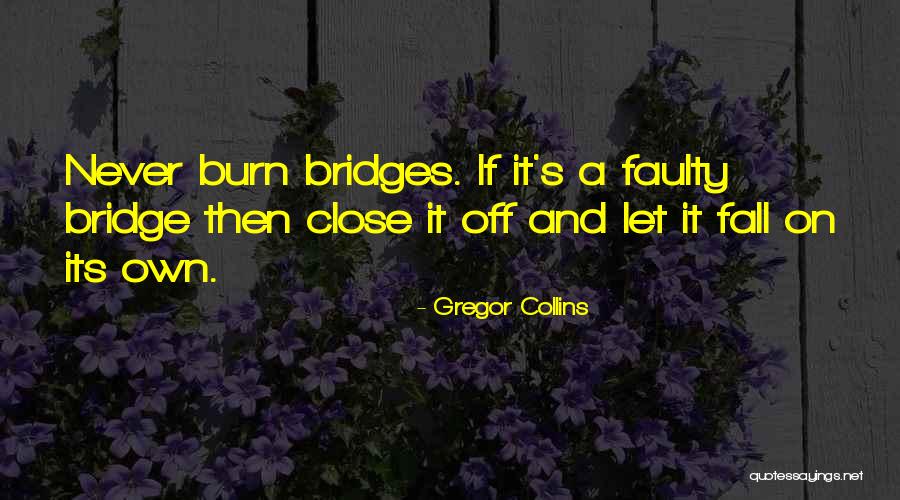 Bridges You Burn Quotes By Gregor Collins