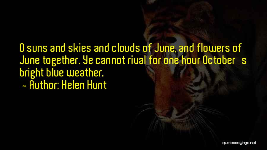 Bright Sky Quotes By Helen Hunt