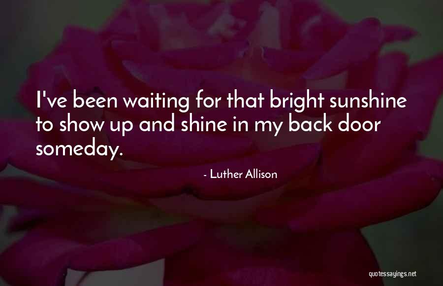 Bright Sunshine Quotes By Luther Allison Bright Sunshine Quotes By Luther Allison