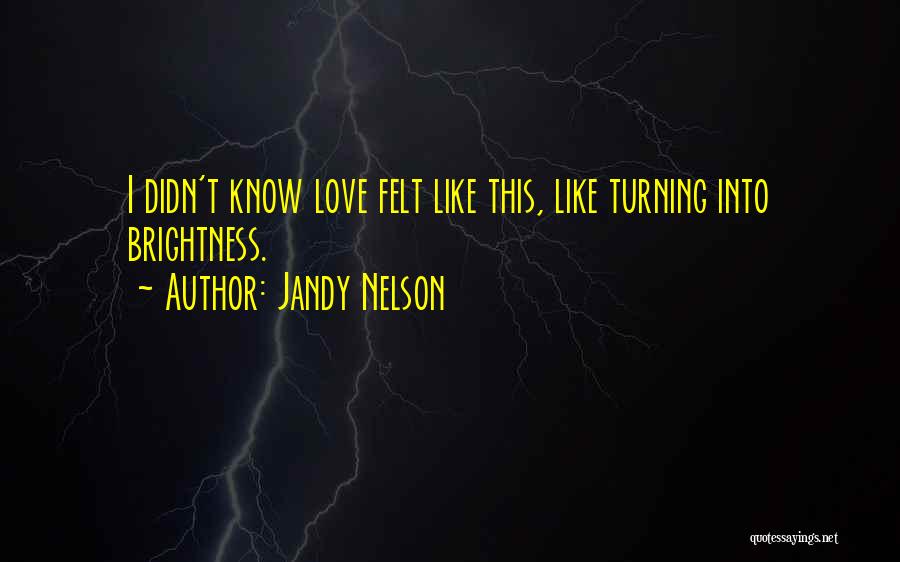 Brightness Love Quotes By Jandy Nelson