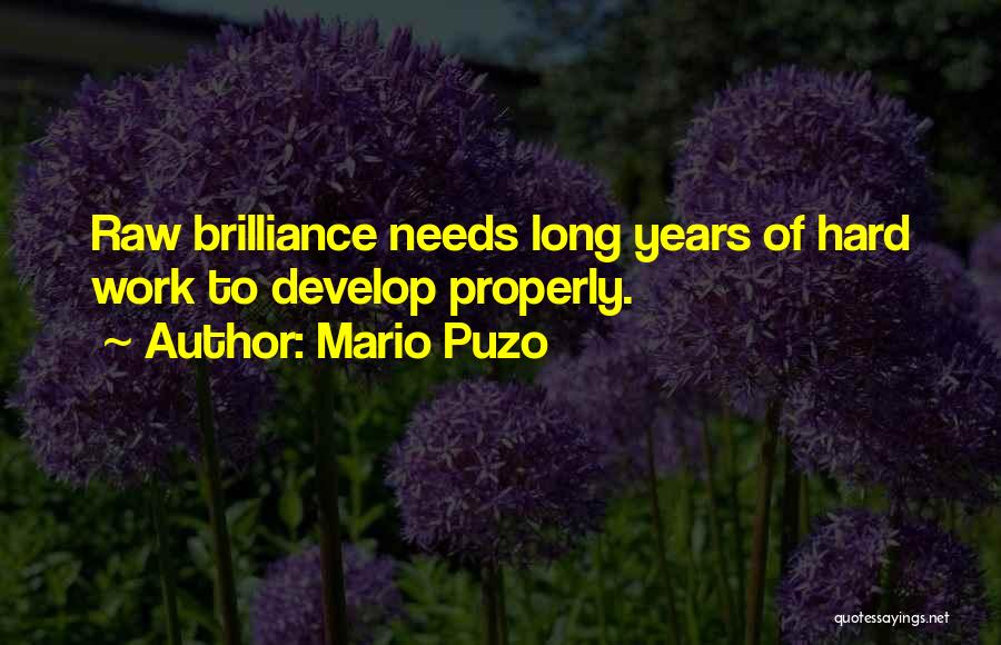 Brilliance Quotes By Mario Puzo