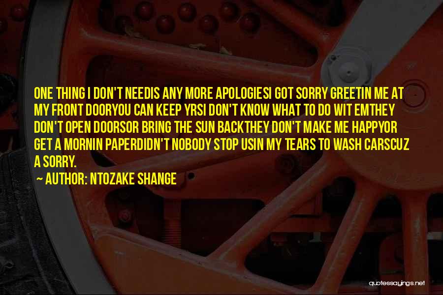 Bring Me Back To You Quotes By Ntozake Shange