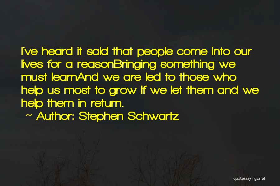 Bringing Others Up Quotes By Stephen Schwartz