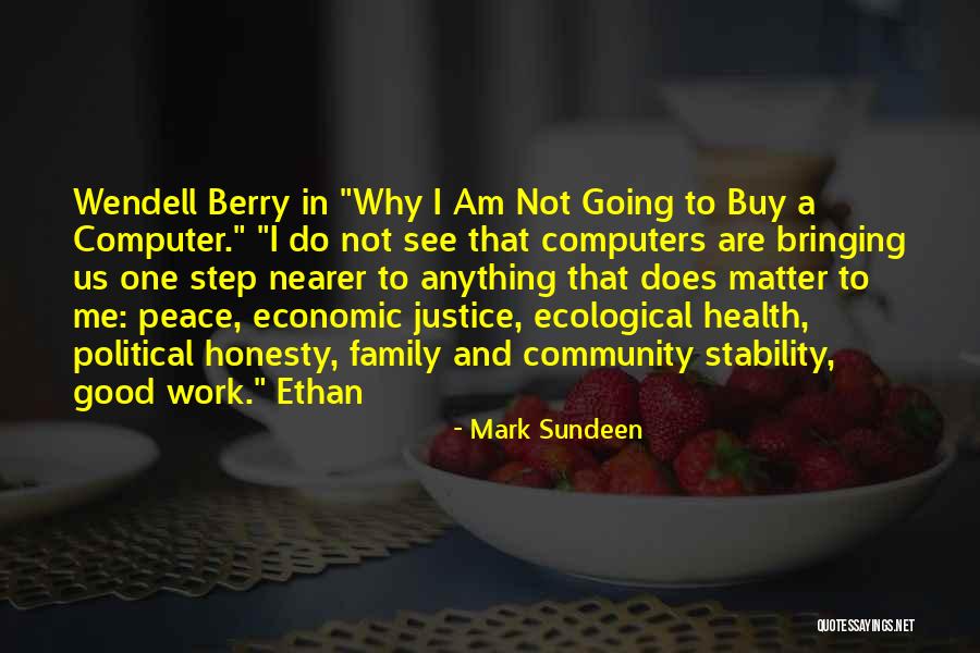 Bringing Peace Quotes By Mark Sundeen