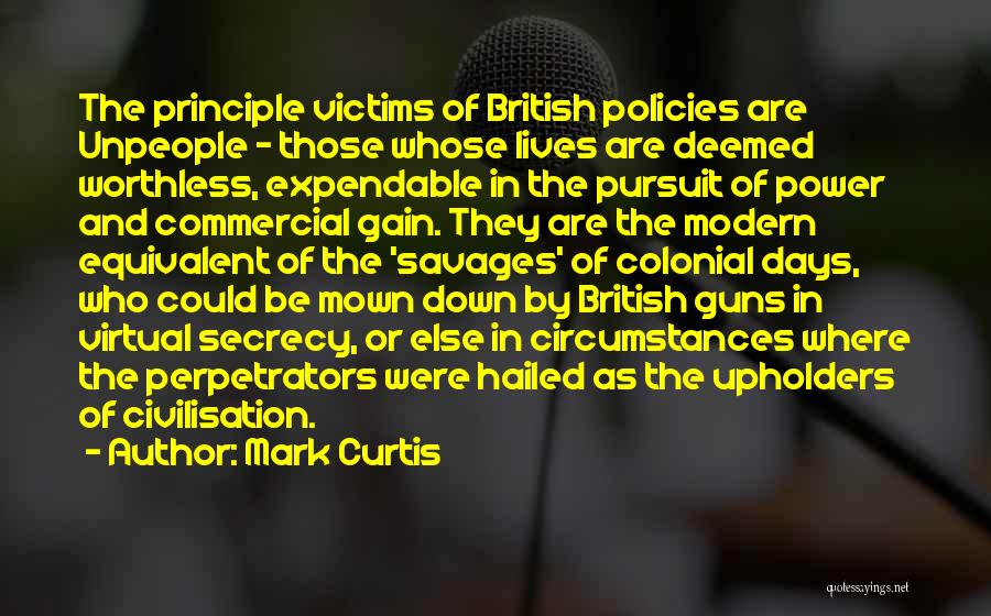 British Colonial Quotes By Mark Curtis