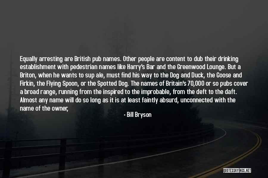 British Pub Quotes By Bill Bryson