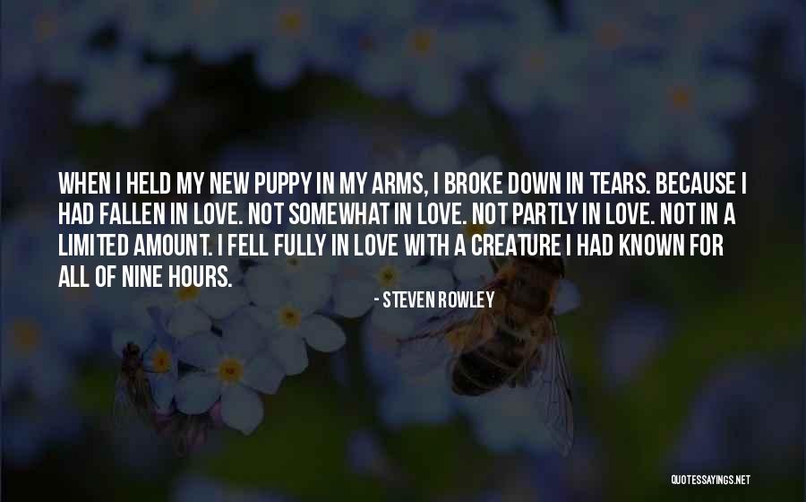 Broke Down In Tears Quotes By Steven Rowley