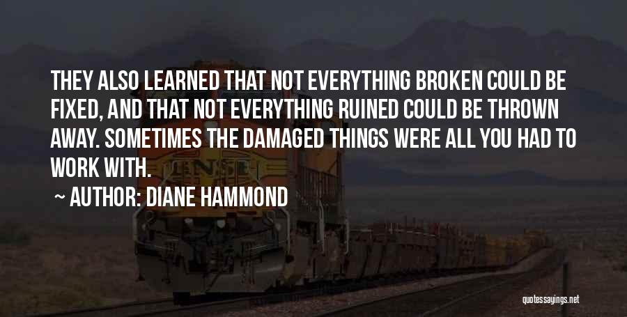 Broken And Fixed Quotes By Diane Hammond