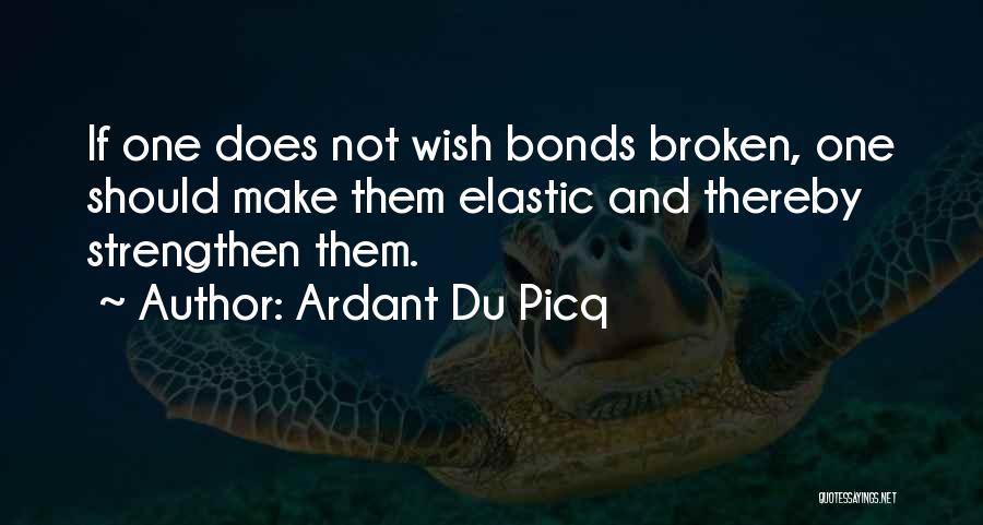 Broken Bonds Quotes By Ardant Du Picq