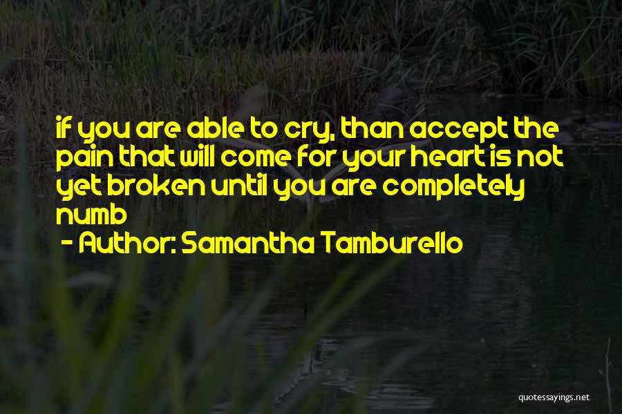 Broken Completely Quotes By Samantha Tamburello